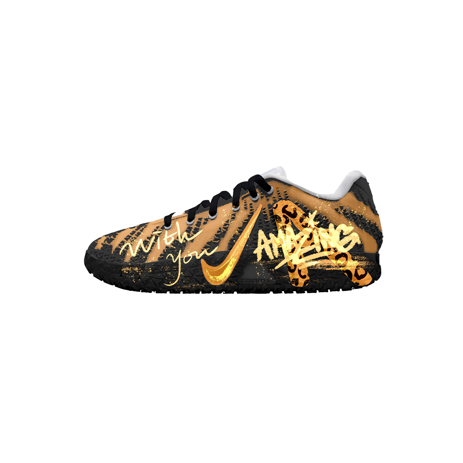 Nike Ja Morant 3 Basketball Shoes Unisex Low top Gold/Black