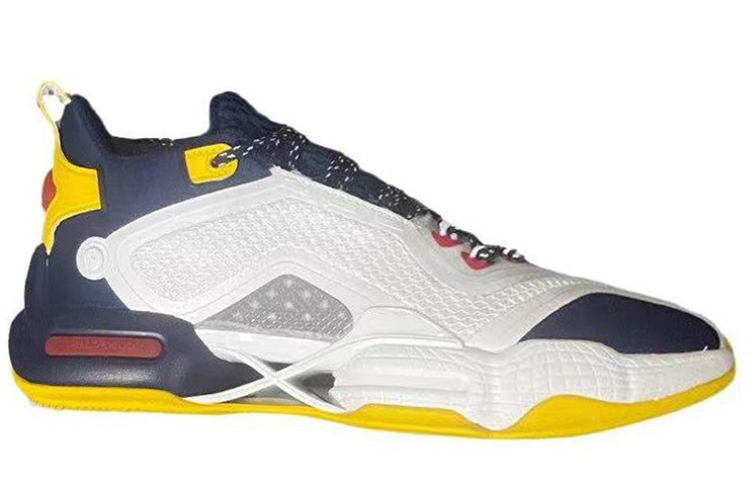 361° AG2 X Cushioning Anti Slip And Wear Resistant Coverage Support High Top Basketball Shoes Men's White Blue Yellow