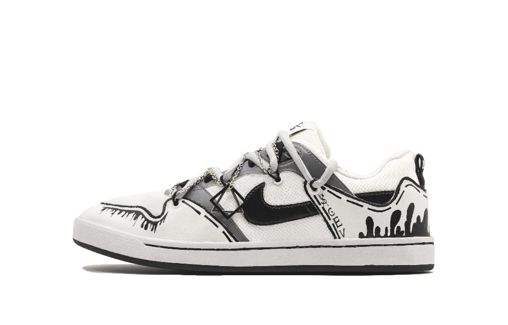 Nike SB Alleyoop Coverage Anti-Slip And Wear-Resistant Low-Top Skateboard Shoes Men's White