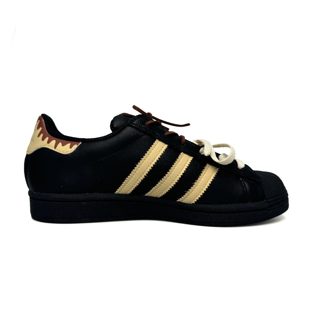 Adidas Originals SUPERSTAR Abrasion Resistant Low Top Skateboard Shoes Unisex Black Yellow