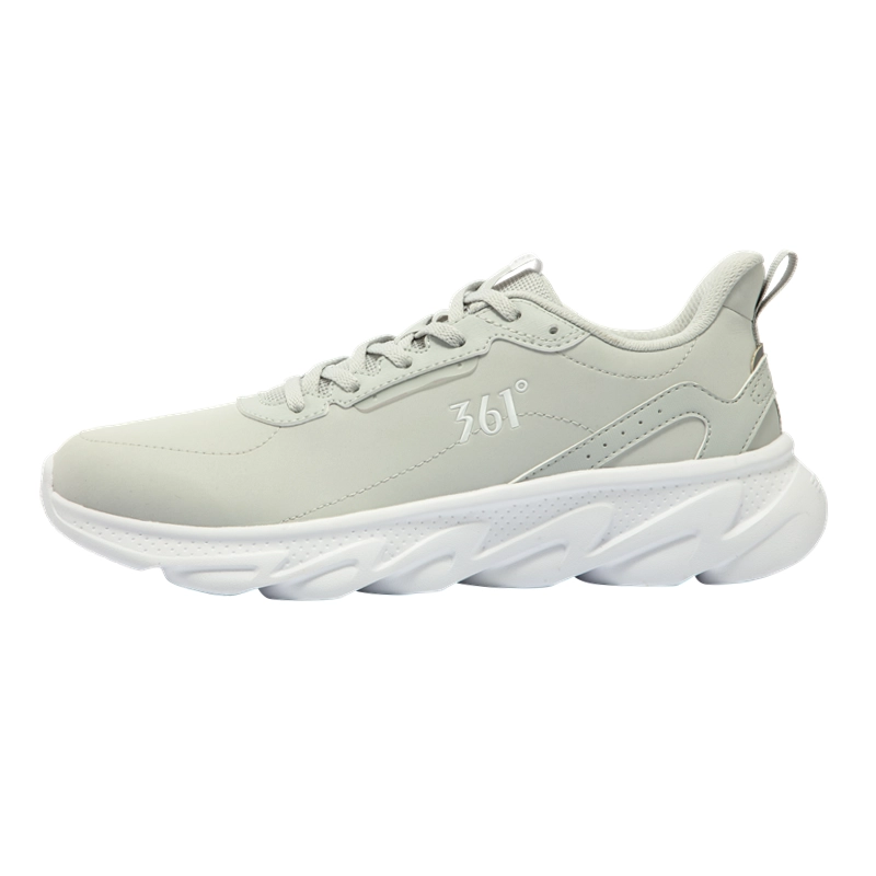 361° Running Collection Cushioning Anti-Slip And Wear-Resistant Low-Top Casual Running Shoes Men's Gray White