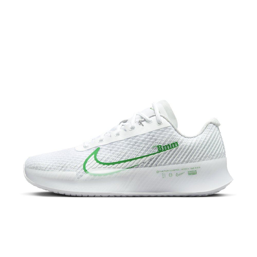 Nike Air ZOOM Vapor 11 Теннисные кроссовки Низкие Бело-зеленые Женские