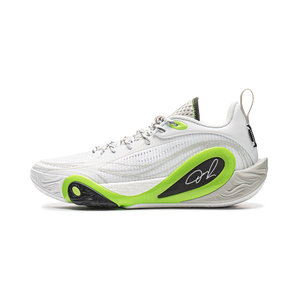 LiNing DLO1 Cushioning, Slip Resistant, Abrasion Resistant, Rebound Grip Low Top Basketball Shoes Men's Standard White