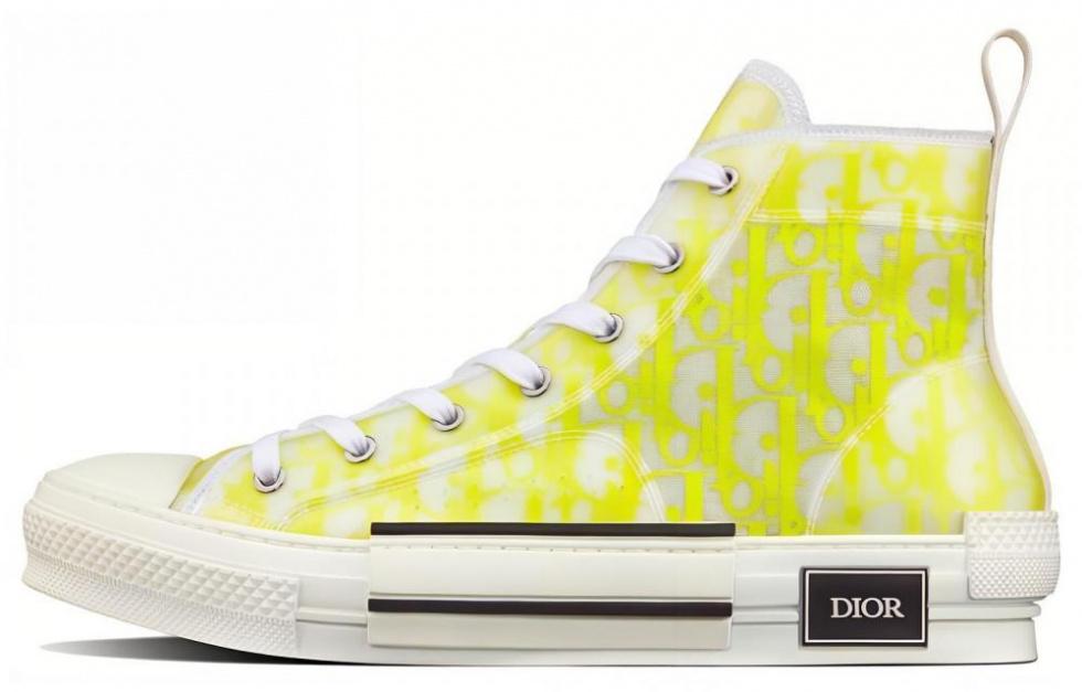 DIOR B23 Stylish Skateboarding Shoes Men's Yellow White