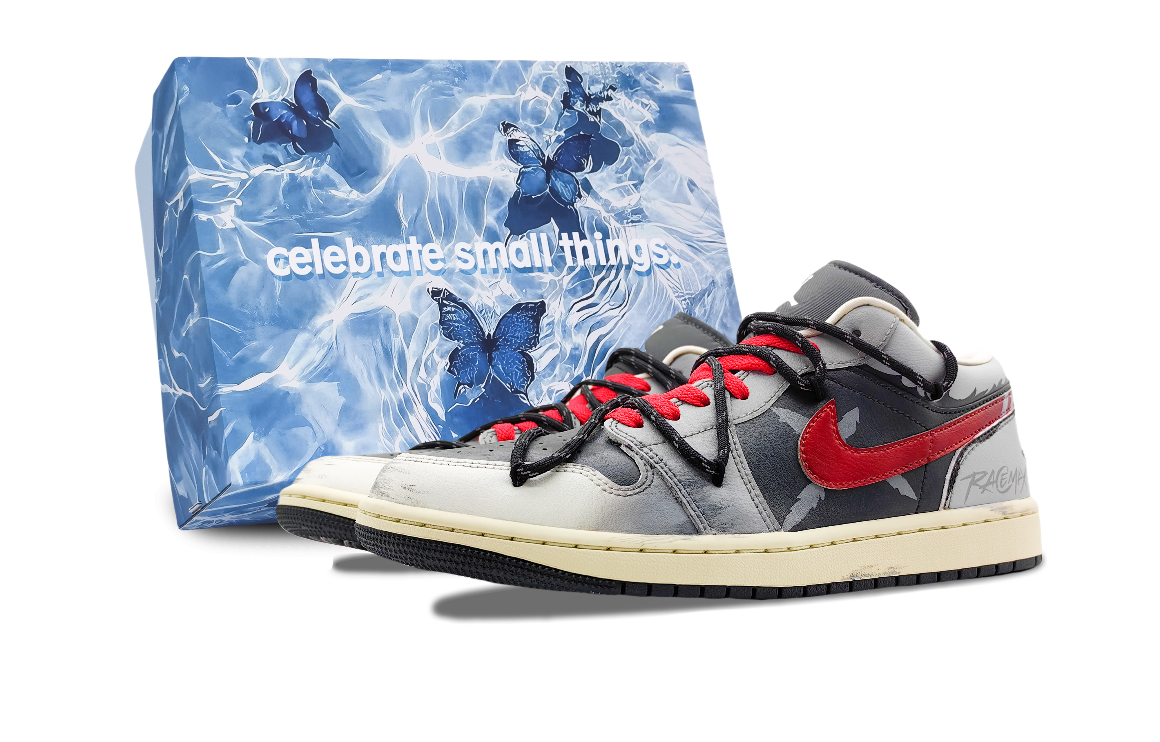 Jordan Air Jordan 1 Durable Breathable Low-Top Vintage Basketball Shoes Women's Black