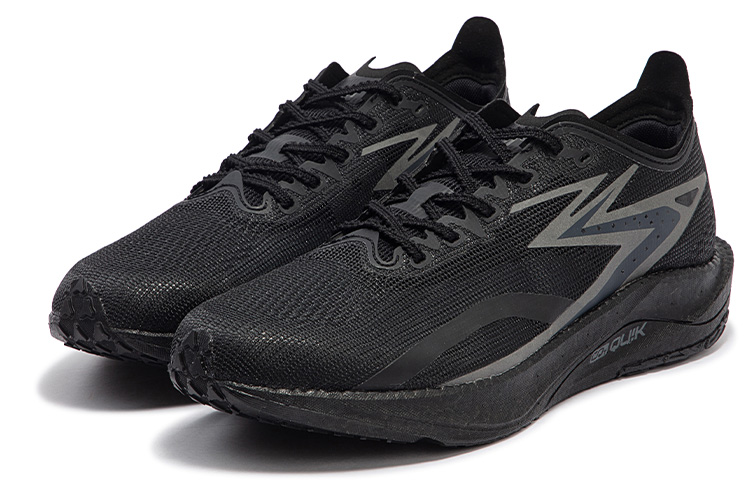 361° Speed Team Cushioning Anti-Slip Wear-Resistant Breathability Low-Top Running Shoes Unisex Black
