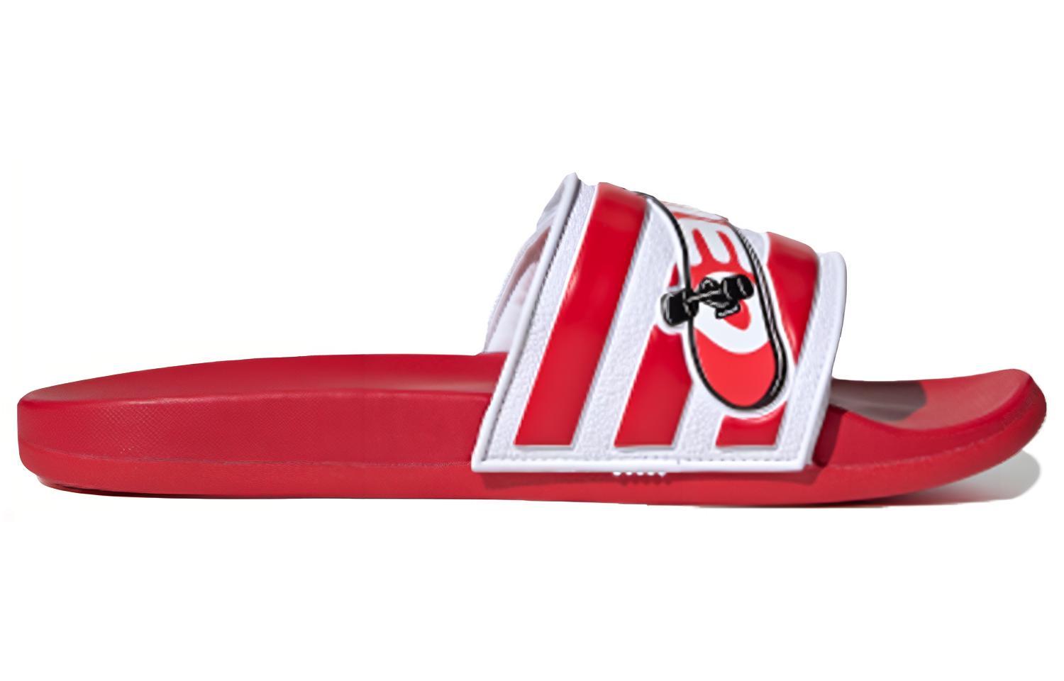 Adidas Neo Adilette Comfort Adj Yellow Crossover Red White Unisex Slippers 'Red White'