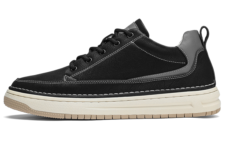 Jeep Low Top Skateboard Shoes Men's Black