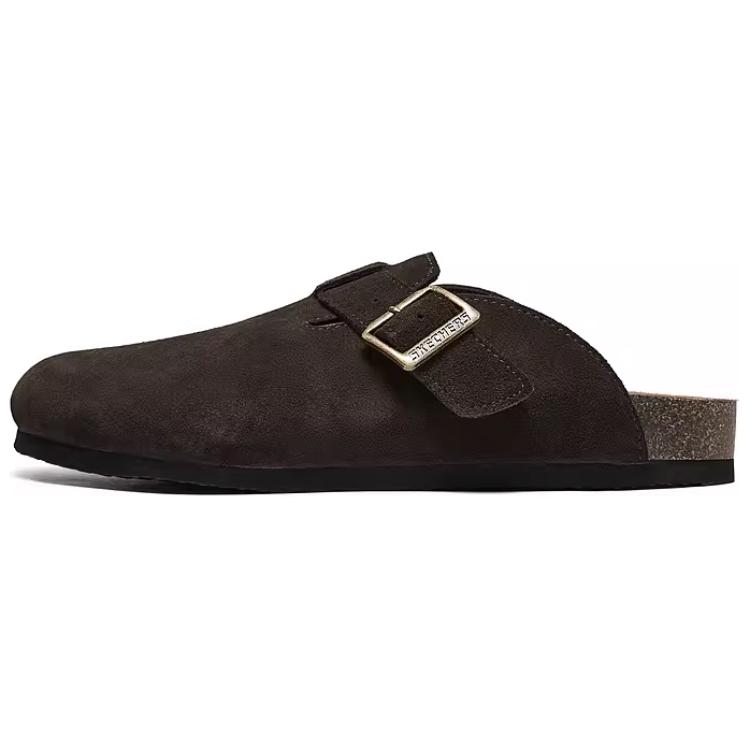 Skechers SKECHERS MENS USA Abrasion-Resistant Slip-Resistant Wrap-toe Slippers Men's Black