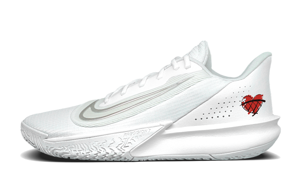Nike Precision 7 Cushioning, Slip Resistant, And Abrasion Resistant Low Top Basketball Shoes Men's White