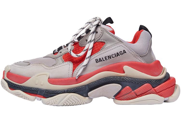 Balenciaga Triple S Red Grey Women's
