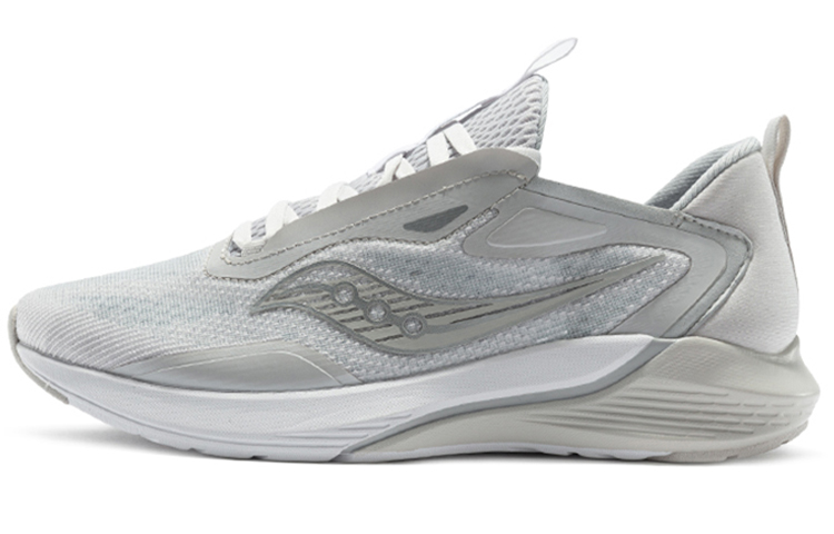 Saucony Humming 1 Cushioning Anti-Slip Wear-Resistant Breathability Low-Top Running Shoes Men's White Gray