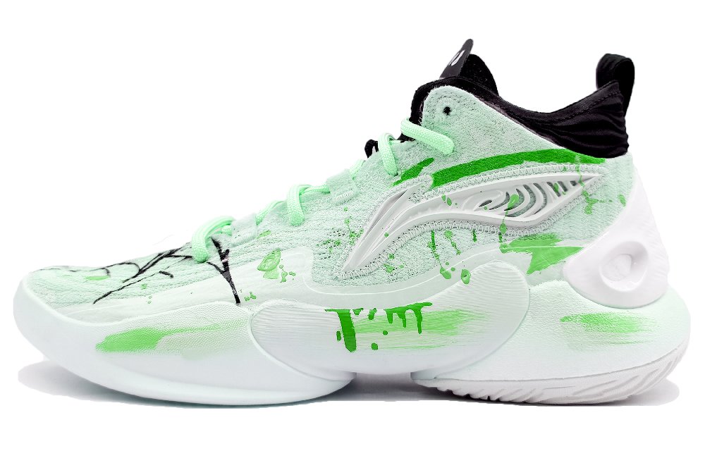 LiNing YuShuai 18 Cushioning Support Rebound Mid Top Basketball Shoes Men's Green