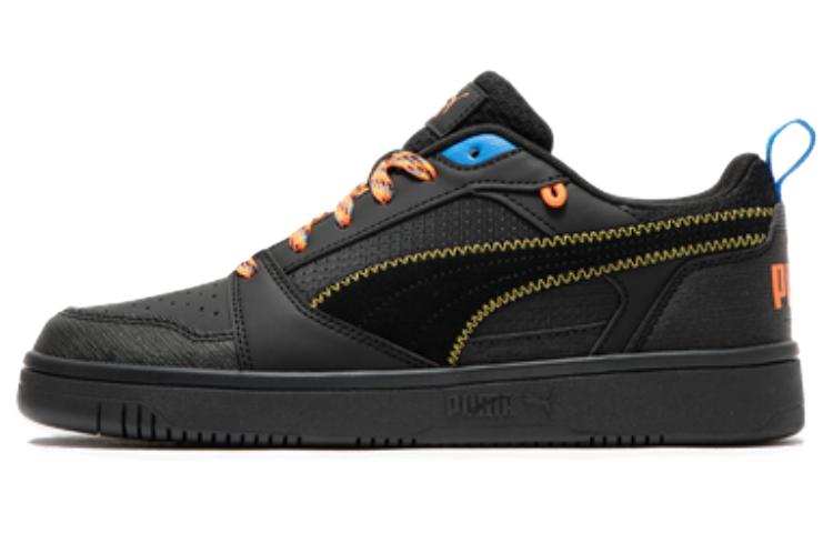 PUMA Rebound V6 Cushioning Wear-Resistant Low-Top Skateboard Shoes Unisex Black