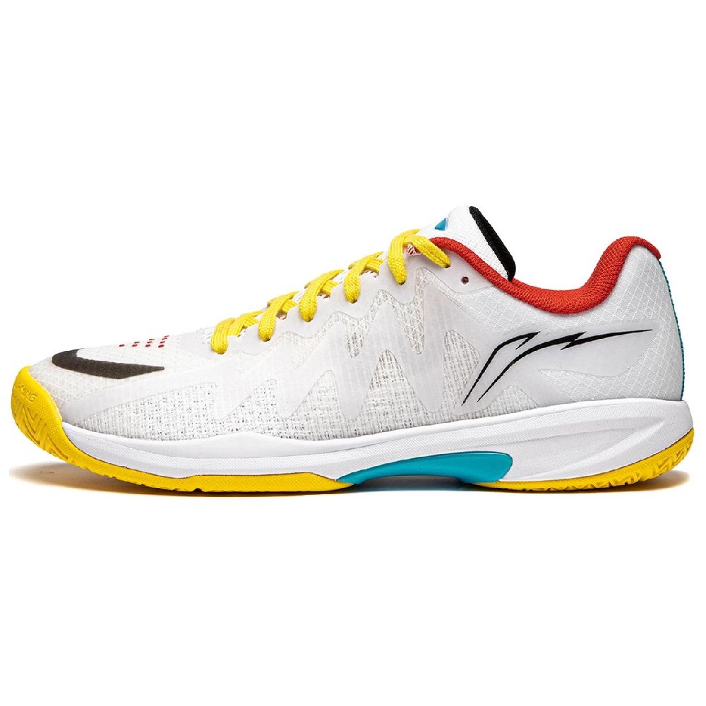 LiNing Table Tennis Series Durable Breathable Low-Top Training Shoes Unisex White Yellow