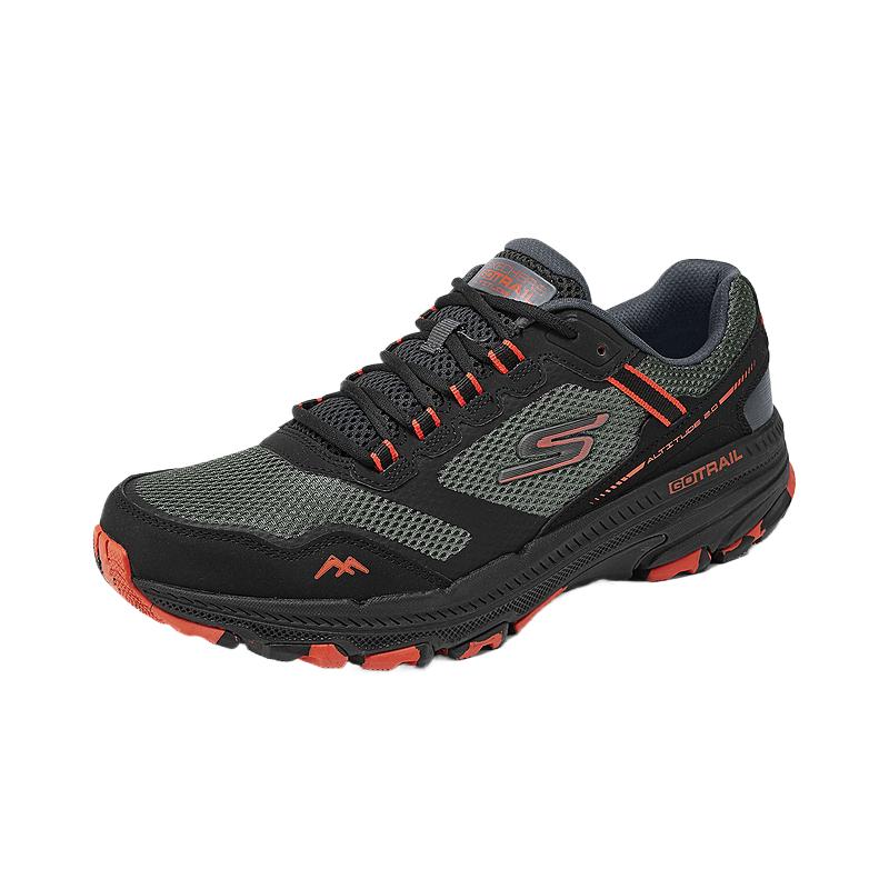 Skechers GO RUN Trail Altitude 2.0 Cushioning Low-Top Running Shoes Men's Black Orange