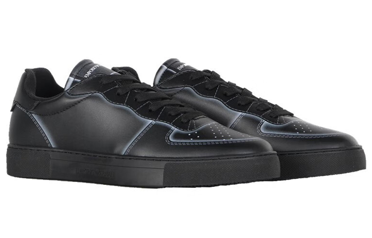 EMPORIO ARMANI Low-Top Skateboard Shoes Men's Black купить в интернет-магазине Yoocart с быстрой доставкой по России.
