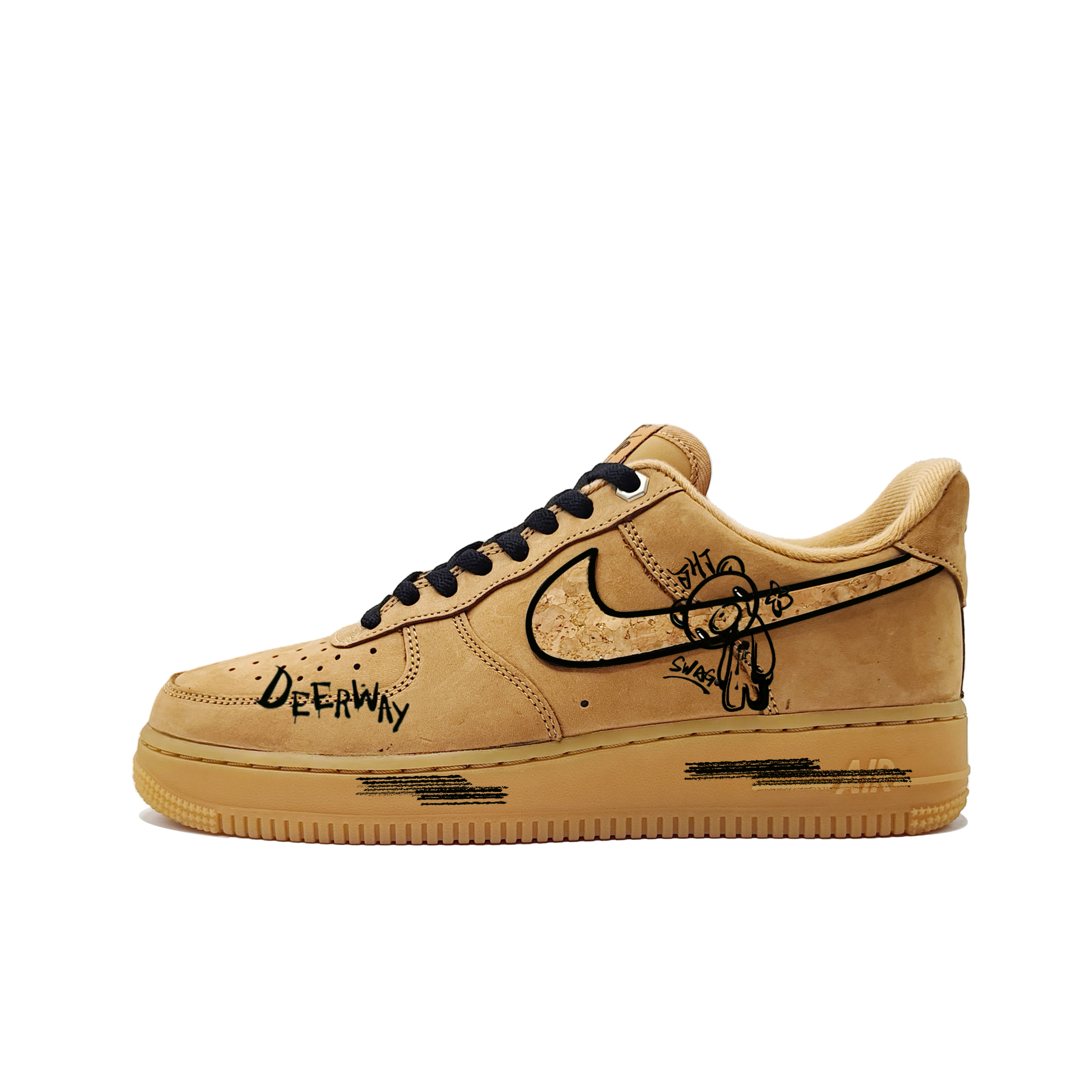 Nike Air Force 1 Skateboard Shoes Unisex Low top Black/White