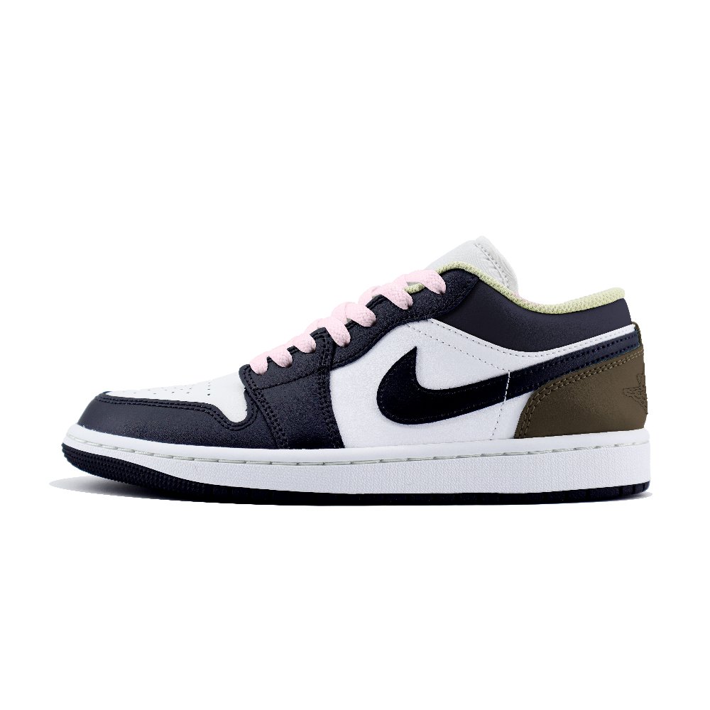 Jordan Air Jordan 1 Anti Slip Wear Resistant Low Top Vintage Basketball Shoes Unisex Black White Brown