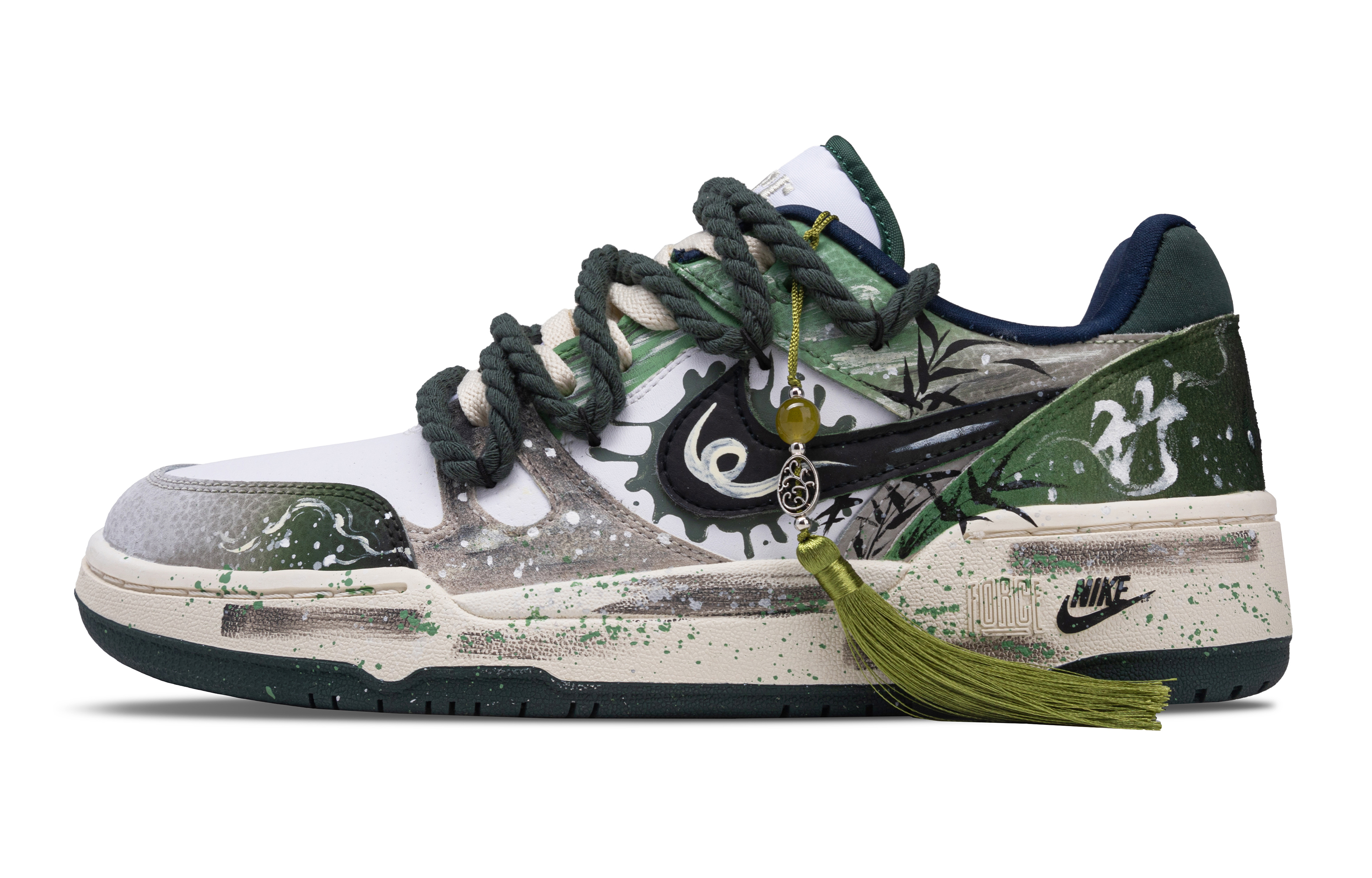 Nike Full Force Pine And Bamboo Low top Skateboard Shoes Men's