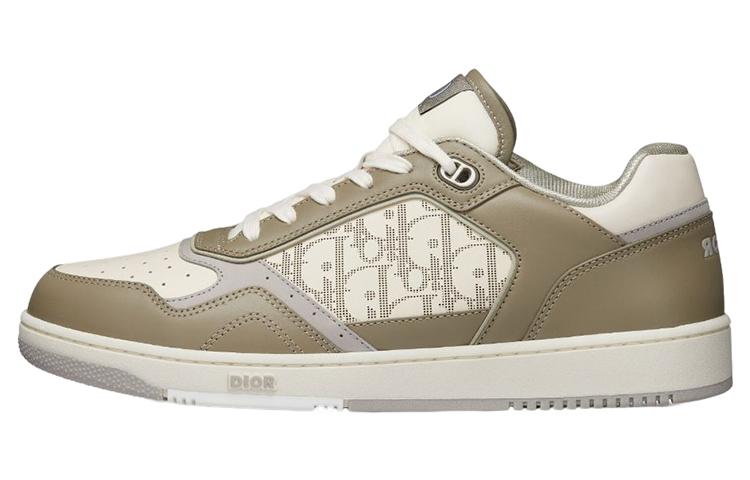 DIOR B27 Low Top Khaki Cream Calfskin