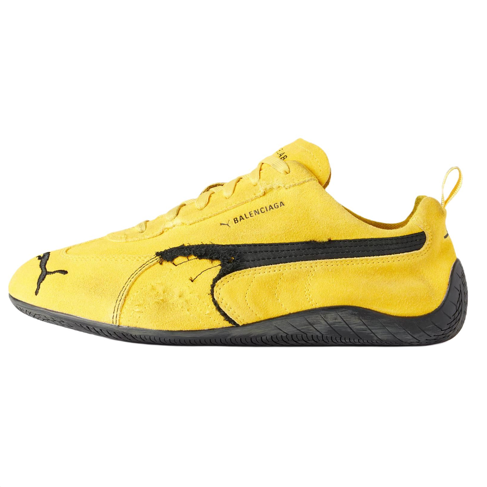 PUMA x Balenciaga Speedcat Thin Sole Shoes Low Top Casual Shoes Unisex Yellow