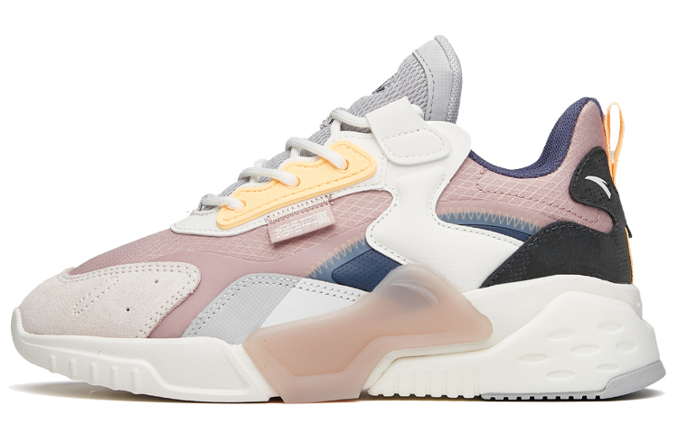 Anta Rubik's Cube 2 Anti-Slip Wear-Resistant Low-Top Sports Casual Shoes Women's White Gray Pink