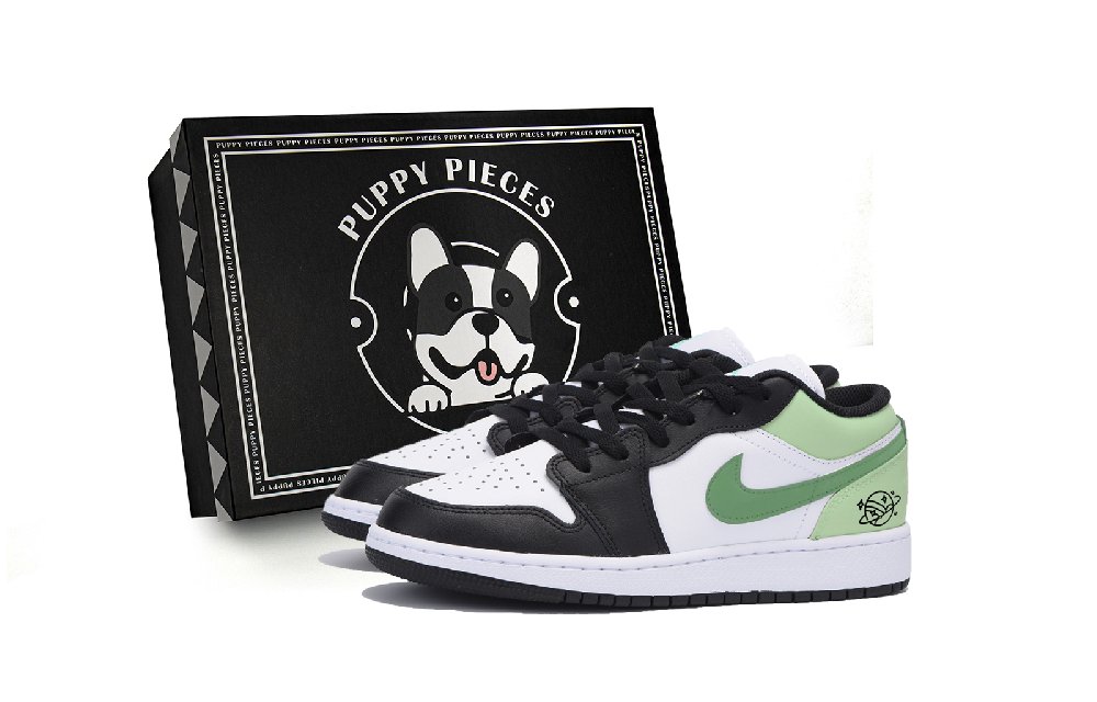 Jordan Air Jordan 1 Vintage Basketball Shoes Women's Low Top Black/Green