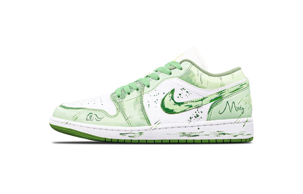 JORDAN Air Jordan 1 Vintage Basketball Shoes Men's Low top Green