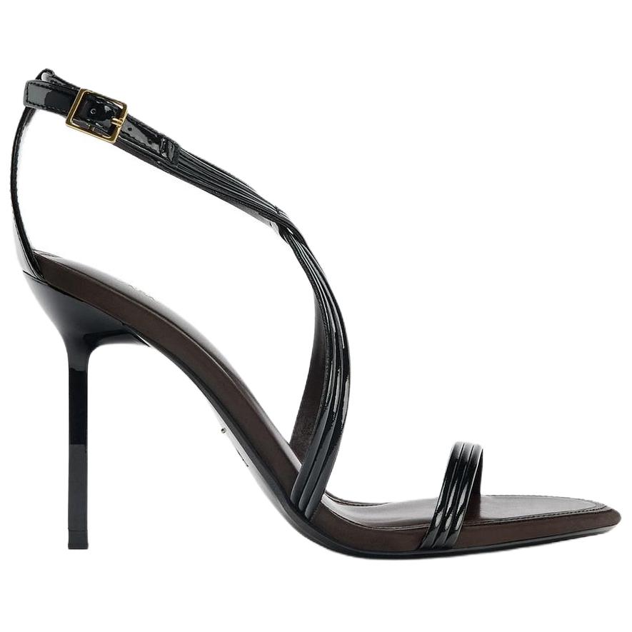 ZARA One Strap Sandals 10cm Women's Black купить в интернет-магазине Yoocart с быстрой доставкой по России.