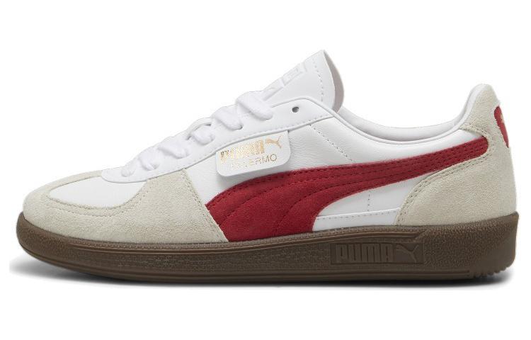 PUMA Palermo Leather PUMA White Vapor Gray Club Red
