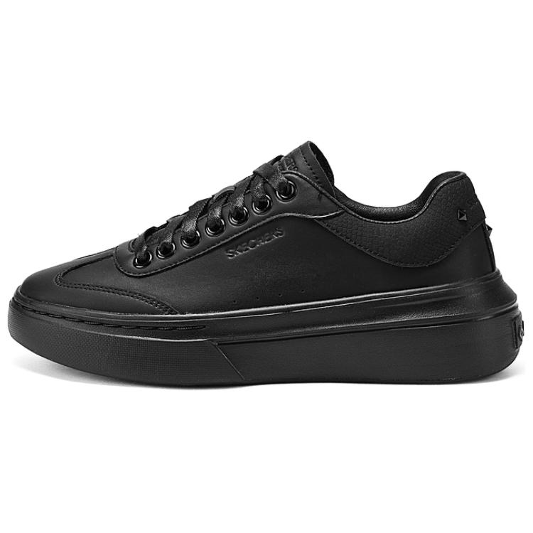 Skechers Court Classics Anti Slip Wear Resistant Low Top Skateboard Shoes Women's All Black