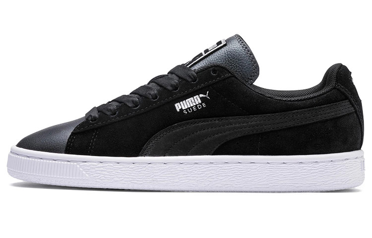 PUMA Suede Shimmer Black/Grey Low Board Shoes Women's