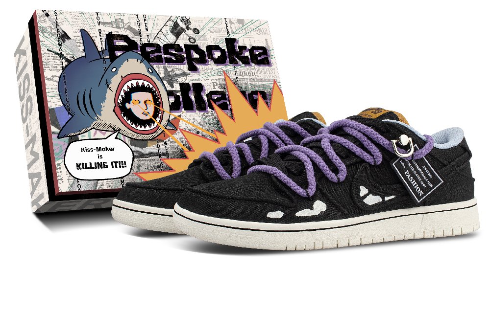Nike Dunk SB Low Top Skateboard Shoes Unisex Black