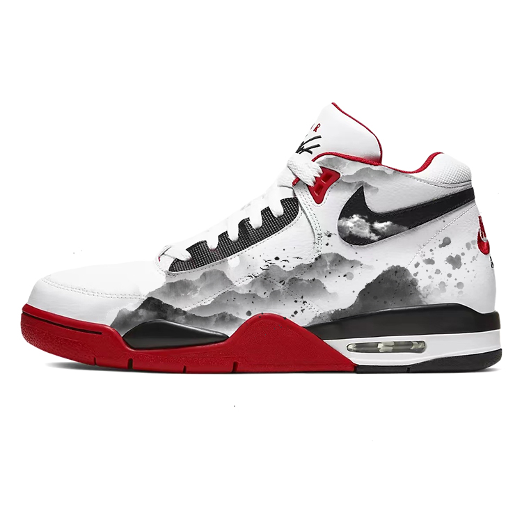 Nike Flight Legacy Vintage Basketball Shoes Men Mid-Top Red/White