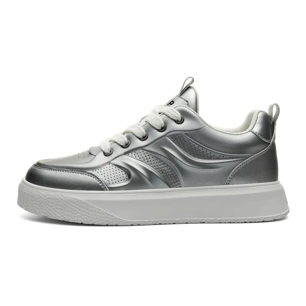JEEP SPIRIT Low Top Skateboard Shoes Men's Premium Silver