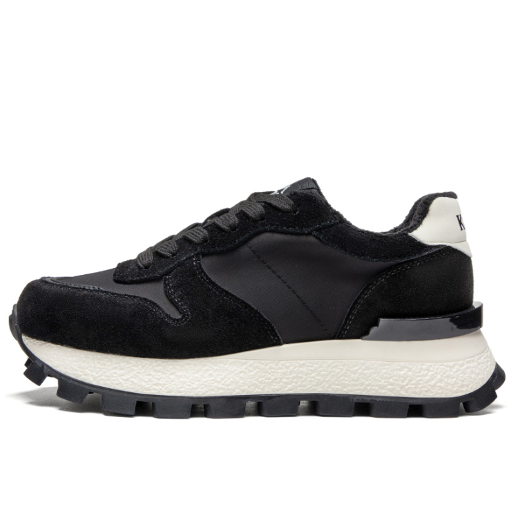 Kappa Wear-Resistant Slip-Resistant Low-Top Chunky Sneakers Women's Black