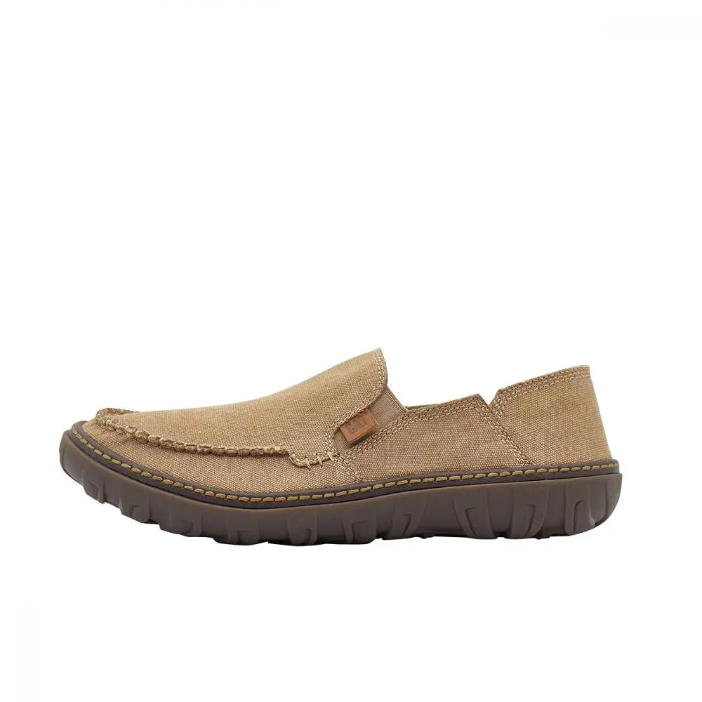 CAT Low Top Casual Shoes Men's Brown Yellow