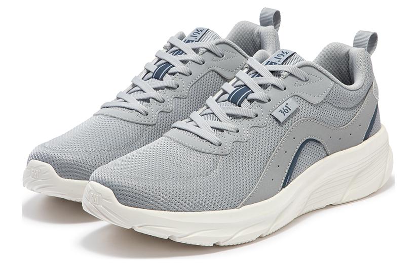 361° Cushioned Slip-Resistant Low-Top Running Shoes Men's Gray White