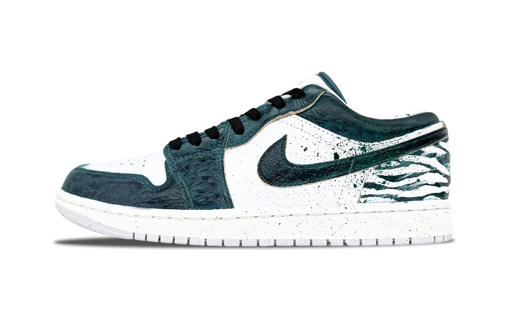 Jordan Air Jordan 1 Low Top Vintage Basketball Shoes Men's Jasper