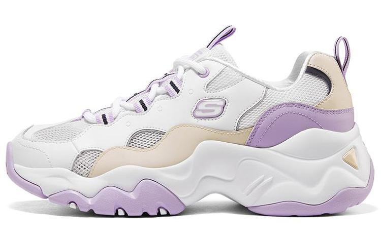 Skechers D'Lites 3.0 Low Running Shoes Gs White/Purple Women's