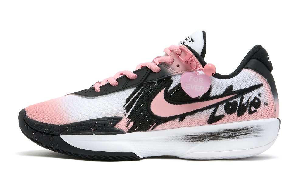 Nike Air Zoom G.T. Cut Academy Cushioned Slip-Resistant Low-Top Basketball Shoes Men's Black Pink