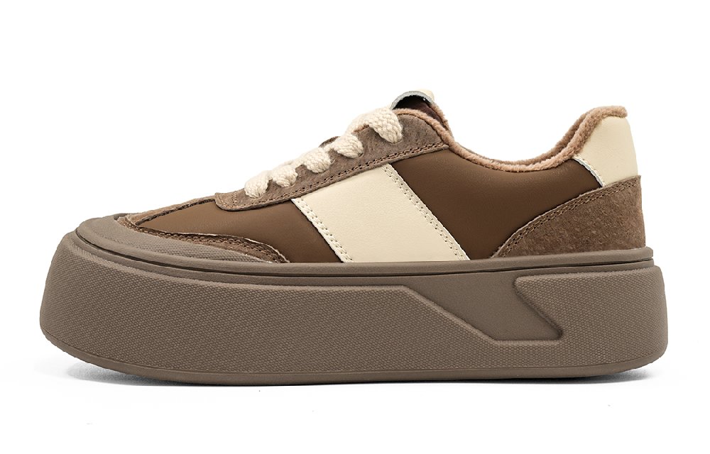 EBLAN Casual Shoes Women's Low-Top Apricot