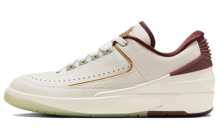Jordan Air JORDAN 2 Винтажные баскетбольные кроссовки Низкие Парусный белый/Fir Red/Масляно-зеленый/Metal Yellow/Lime White/Темный Командный красный Мужские