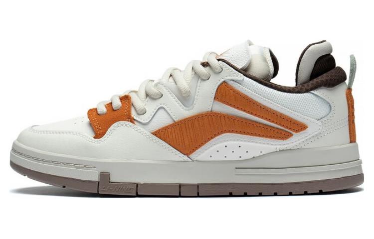LiNing Wei Wu PRO Abrasion Resistant Breathable Low Top Skateboard Shoes Men's White Orange