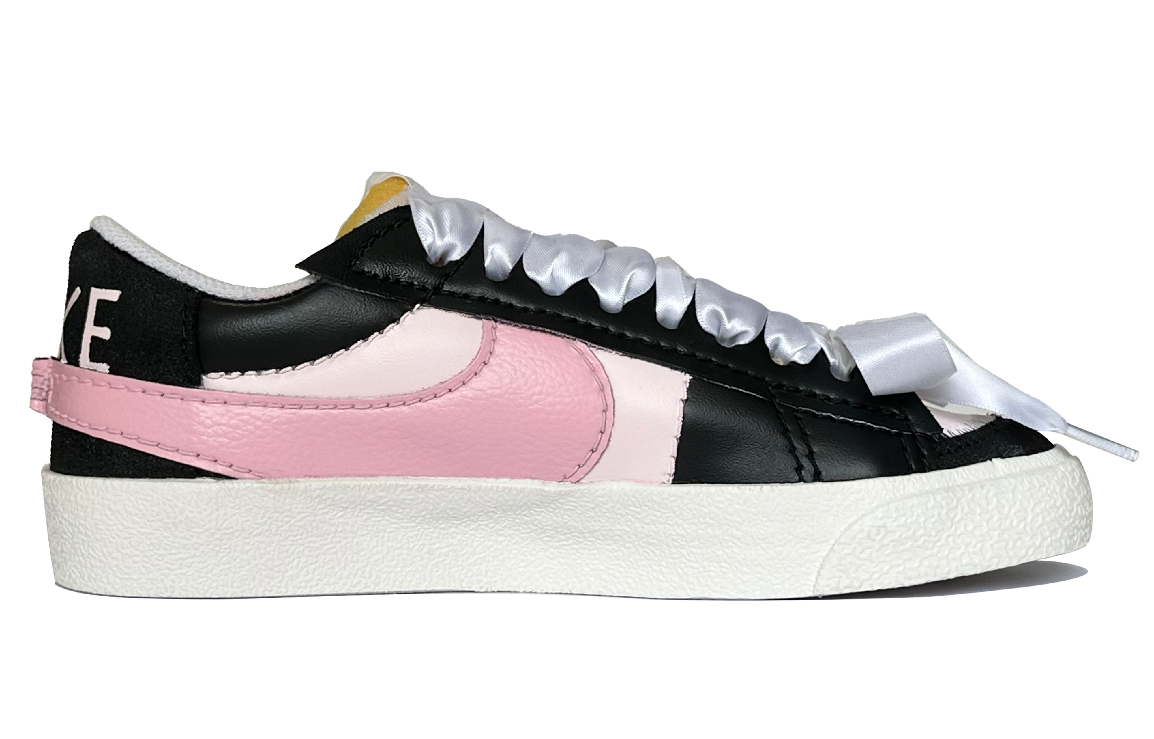 Nike Blazer BLACKPINK Cushioning Lightweight Low-Top Skateboard Shoes Women's Black Pink