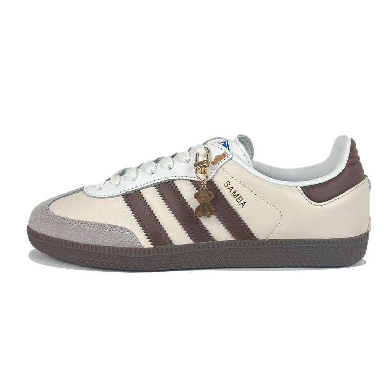 Adidas Originals SAMBA OG Anti-Slip Wear-Resistant And Impact-Resistant Low-Top Skateboard Shoes Unisex Beige Brown
