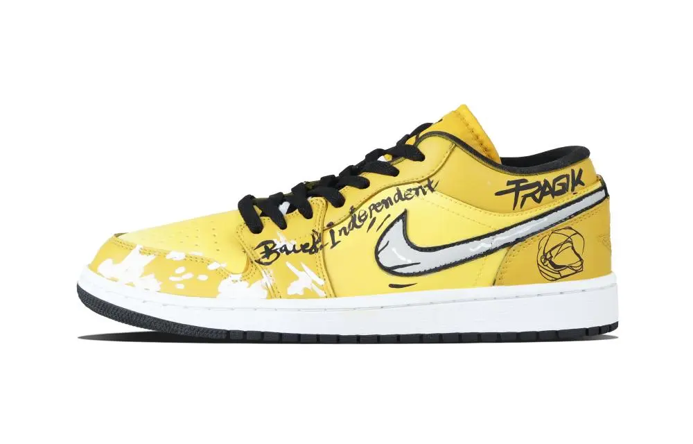 Jordan Air Jordan 1 Infinite Vintage Basketball Shoes Unisex Yellow