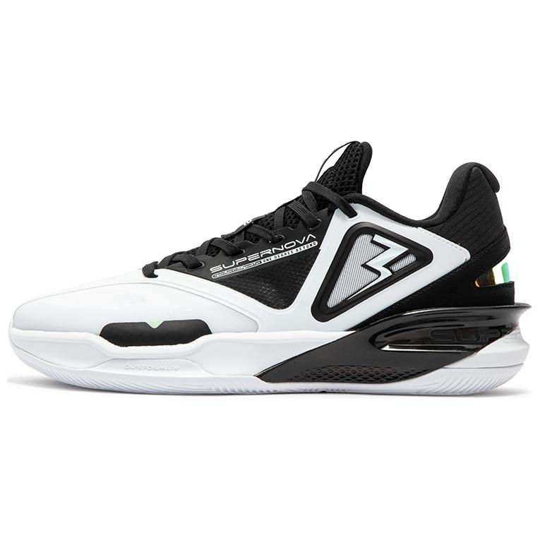 361° Abrasion Resistant Slip Resistant Low Top Basketball Shoes Men's White Black