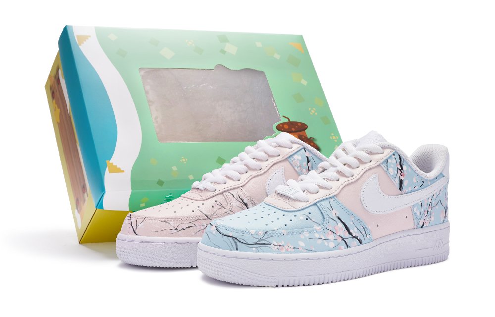 Nike Air Force 1 Low 811 Manufacturing Low-Top Skateboard Shoes GS White Pink Green Black